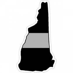 State Of New Hampshire Thin Silver Line - Sticker