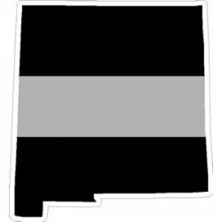 State Of New Mexico Thin Silver Line - Sticker