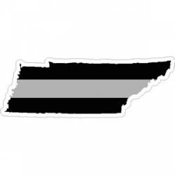 State Of Tennessee Thin Silver Line - Sticker
