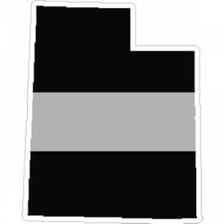 State Of Utah Thin Silver Line - Sticker