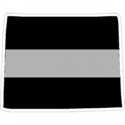 State Of Wyoming Thin Silver Line - Sticker