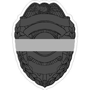 Thin Silver Line Badge - Sticker at Sticker Shoppe