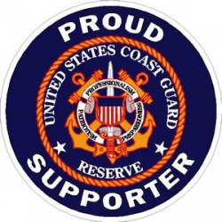 United States Coast Guard Proud Supporter - Sticker