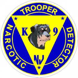 New Jersey Trooper Narcotic Detector K-9 - Sticker