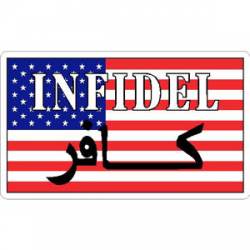 Infidel American Flag - Sticker