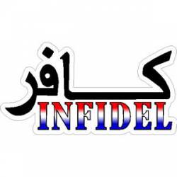 Infidel - Red White And Blue Sticker