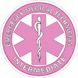 Emergency Medical Technician Intermediate - Pink Sticker
