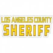 Los Angeles County Sheriff Yellow Script - Vinyl Sticker