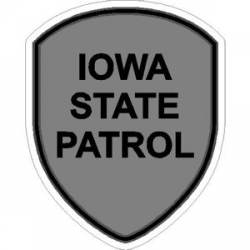 Black Subdued Iowa State Patrol - Sticker