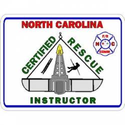 North Carolina Certified Rescue Instructor - Vinyl Sticker