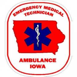 Iowa Emergency Medical Technician - Vinyl Sticker