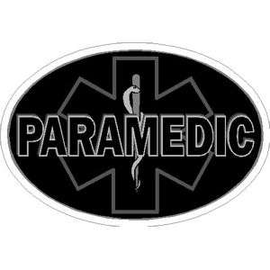 Black Subdued Paramedic Star Of Life - Sticker at Sticker Shoppe