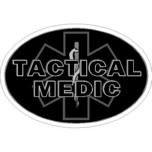 Black Subdued Tactical Medic Star Of Life - Sticker at Sticker Shoppe