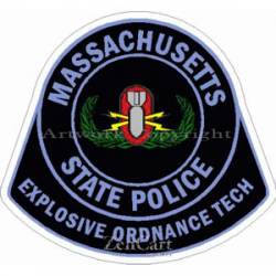 Massachusetts State Police Explosive Ordnance Tech - Sticker