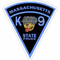 Massachusetts State Police K-9 - Black And Blue Sticker