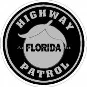 Florida Highway Patrol - Black And Grey Sticker