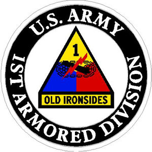 US Army 1st Armored Division - Sticker at Sticker Shoppe