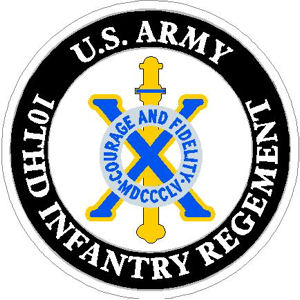 US Army 10th Infantry Regiment - Sticker at Sticker Shoppe