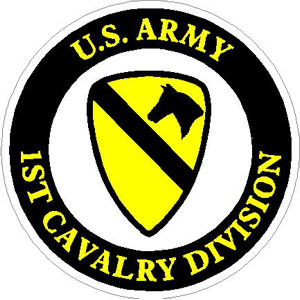 US Army 1st Cavalry Division - Sticker at Sticker Shoppe