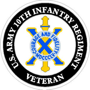 US Army 10th Infantry Regiment Veteran - Sticker at Sticker Shoppe