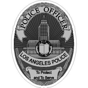 City of Los Angeles Police Dept. Badge - Grey Sticker at Sticker Shoppe