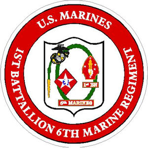 US Marines 1st Battalion 6th Marine Regiment - Sticker at Sticker Shoppe