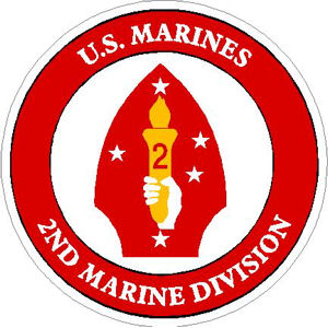 US Marines 2nd Marine Division - Sticker at Sticker Shoppe