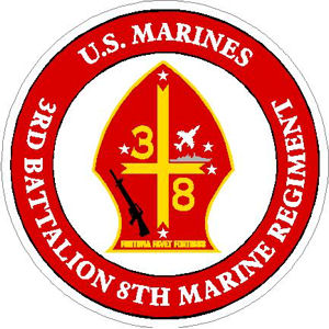 US Marines 3rd Battalion 8th Marine Regiment - Sticker at Sticker Shoppe