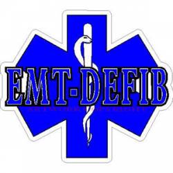 EMT-Defib Star of Life - Sticker