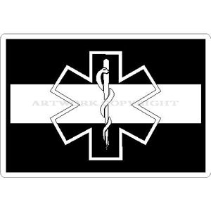 Thin White Line Star of Life - Sticker at Sticker Shoppe