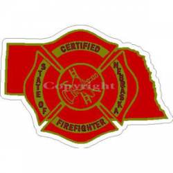 Nebraska Certified Firefighter - Sticker