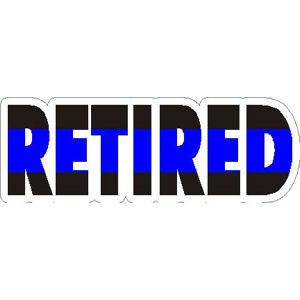 Thin Blue Line Retired - Sticker at Sticker Shoppe