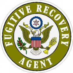 Fugitive Recovery Agent - Gold Sticker