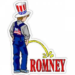 Pee on Romney Political Expression - Sticker