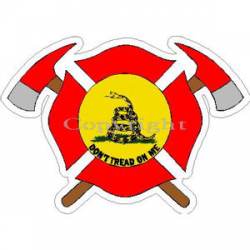 Firefighter Maltese Cross Gadsden Flag - Sticker