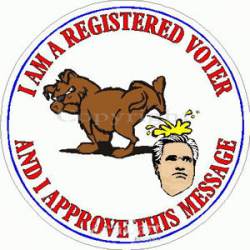 I Am A Registered Voter & I Approve This Message Anti Romney - Sticker