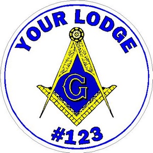 Custom Masonic Your Lodge - Vinyl Sticker at Sticker Shoppe