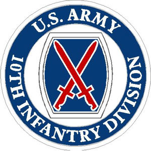 U.S. Army 10th Infantry Division - Sticker at Sticker Shoppe