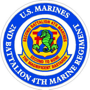 U.S. Marines 2nd Battalion 4th Marine Regiment - Sticker at Sticker Shoppe