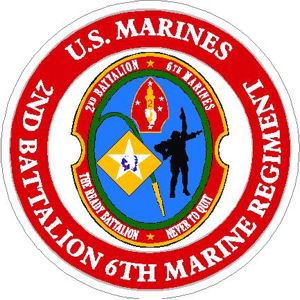 U.S. Marines 2nd Battalion 6th Marine Regiment - Sticker at Sticker Shoppe