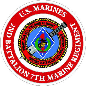 U.S. Marines 2nd Battalion 7th Marine Regiment - Sticker at Sticker Shoppe