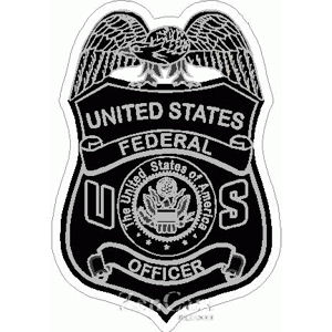 Federal Officer Badge Subdued - Sticker at Sticker Shoppe