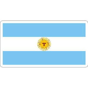 Argentina Flag - Rectangle Sticker at Sticker Shoppe