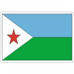 Djibouti Flag - Rectangle Sticker