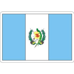 Guatemala Flag - Rectangle Sticker at Sticker Shoppe