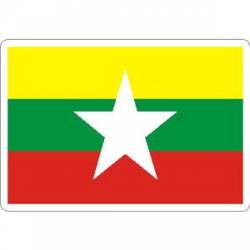 Myanmar Flag - Vinyl Sticker