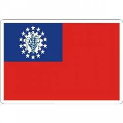 Myanmar Flag - Rectangle Sticker