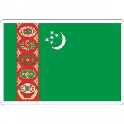 Turkmenistan Flag - Rectangle Sticker