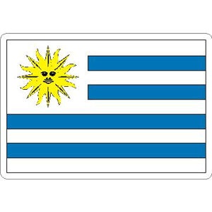 Uruguay Flag - Rectangle Sticker at Sticker Shoppe