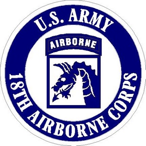 U.S. Army 18th Airborne Corps Dragon - Vinyl Sticker at Sticker Shoppe